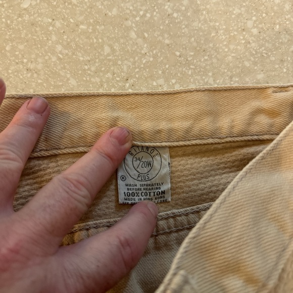 Gitano Jeans Vintage 34” Waist Tan / Cream - Picture 7 of 8